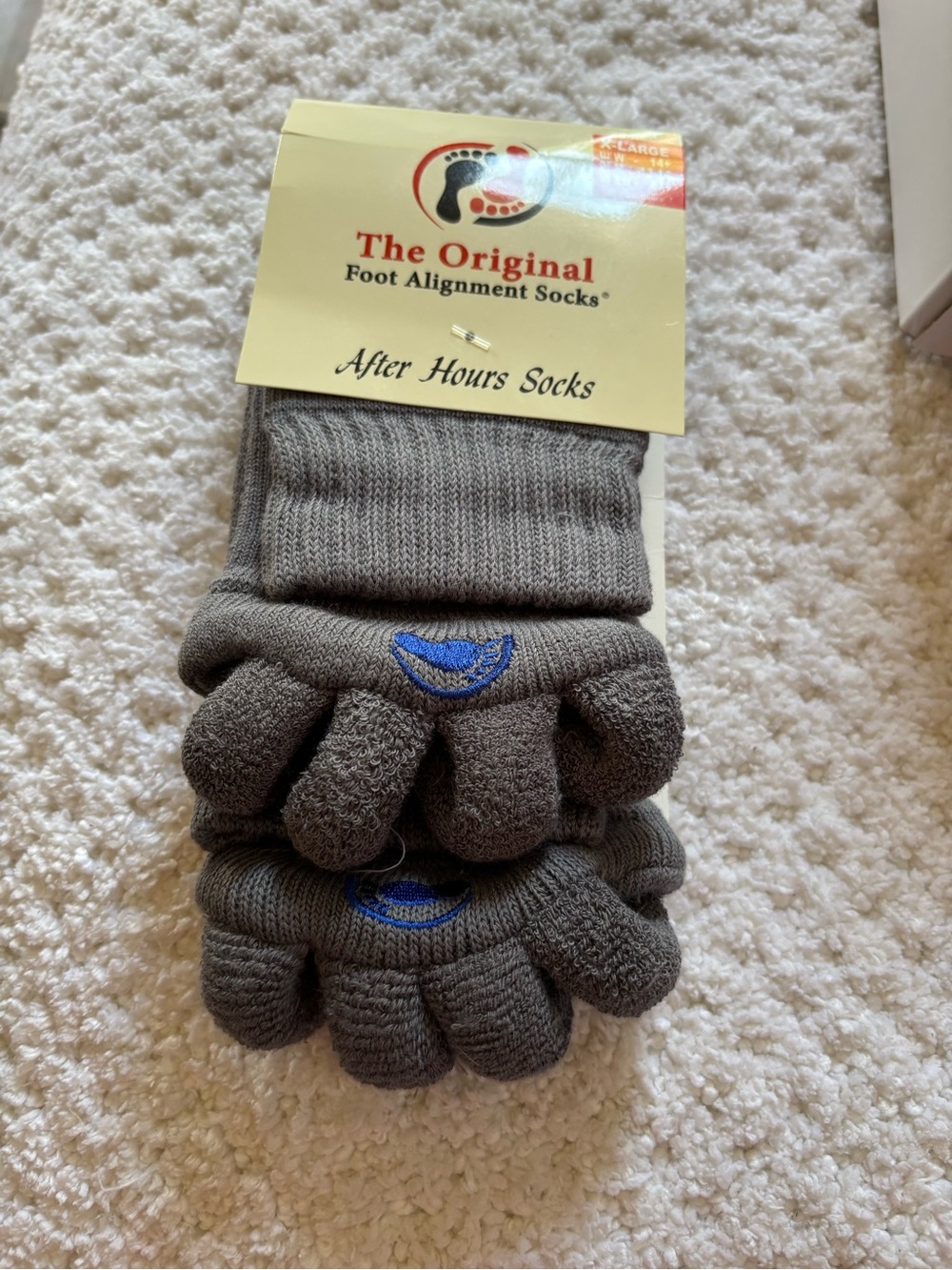 The Original Foot Alignment Toe Socks - Gray XL